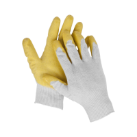 Перчатки рабочие - один облив (желтый)